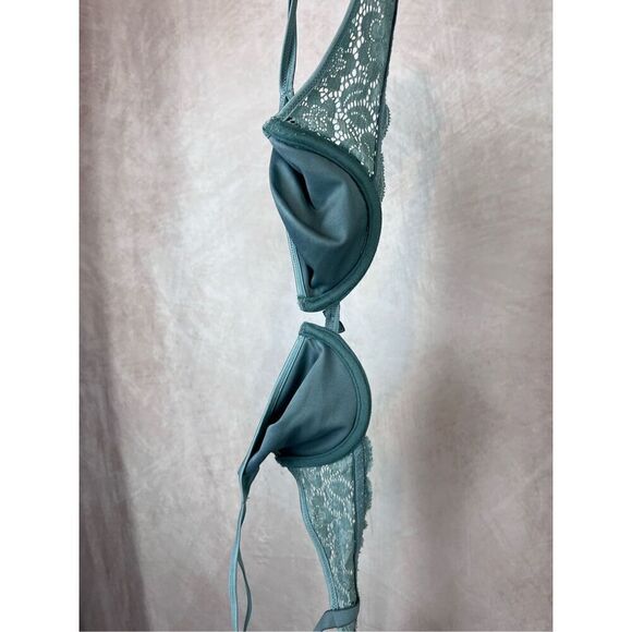 Green Lace Unpadded Victoria’s Secret Bra 34B - Picture 6 of 6